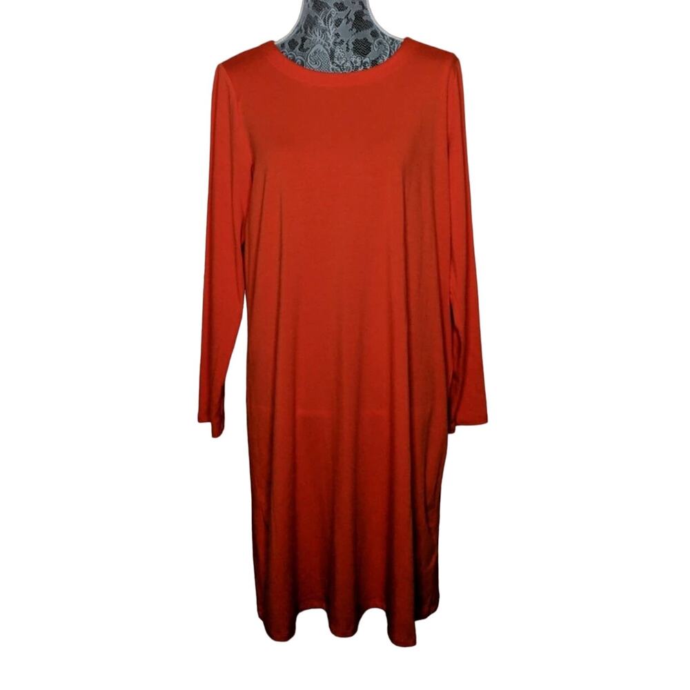 Eileen Fisher V-Back Shift Dress - Size M - NWT